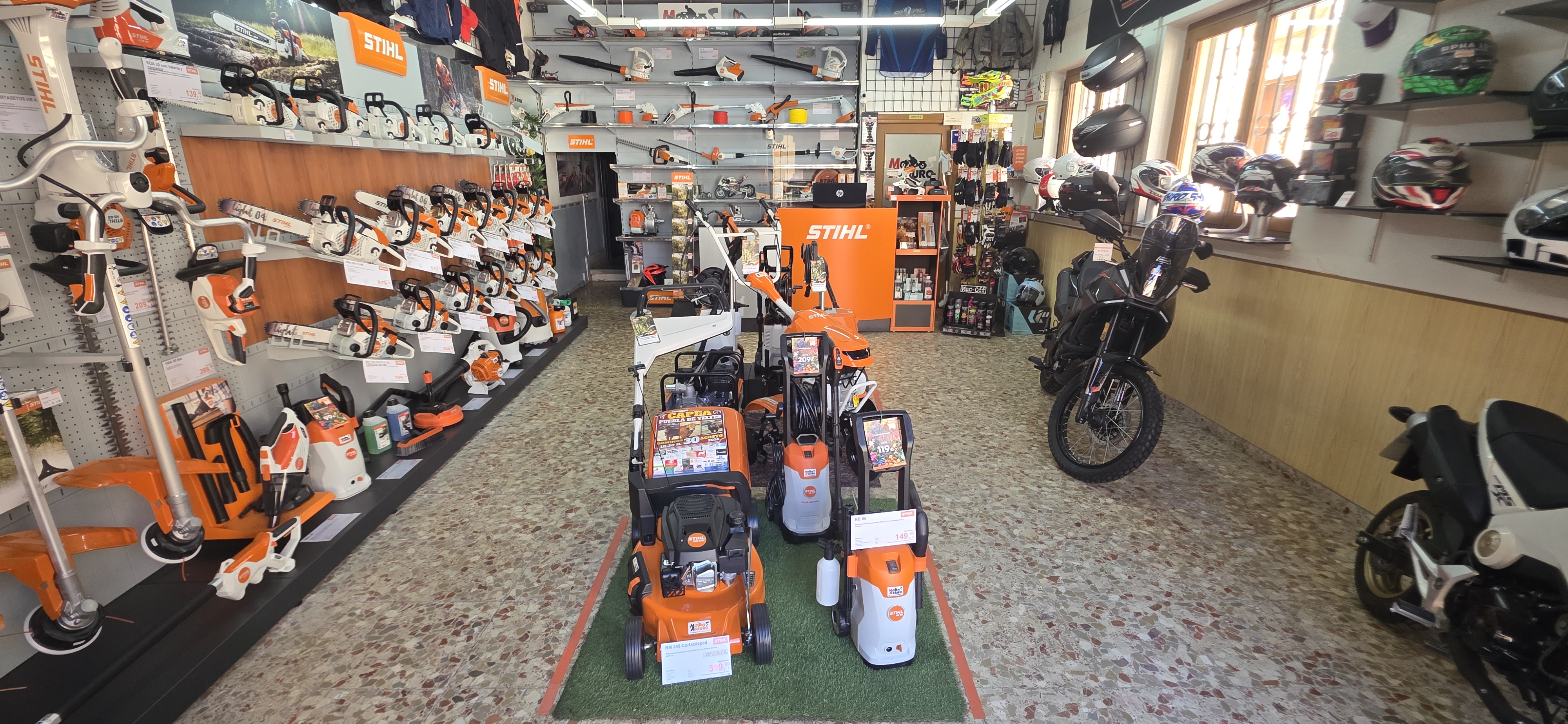 Exposición central y zona STIHL